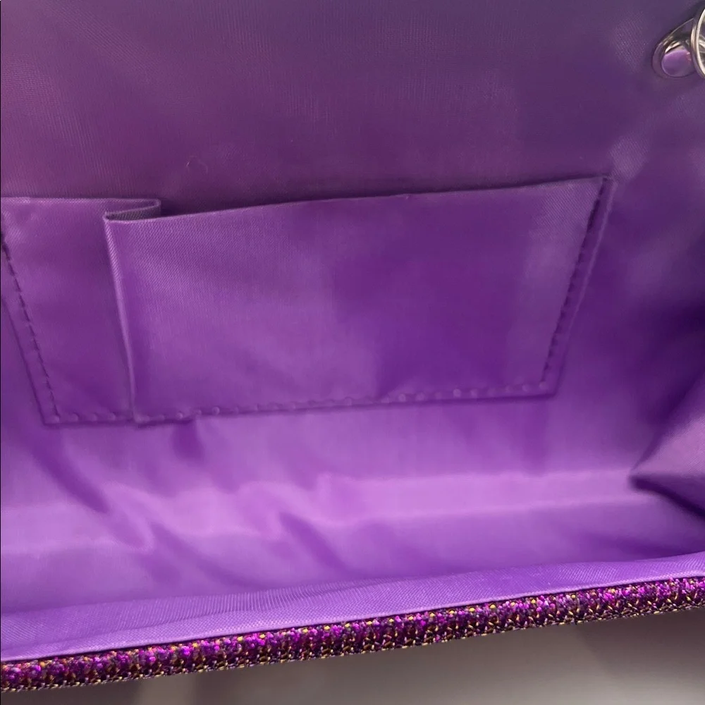 684. Elegant Purple Clutch with Silver Accents